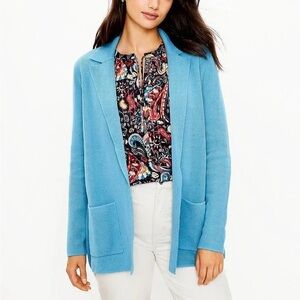 Ann Taylor super elegant blue sweater/blazer size XL